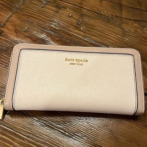 Kate Spade Morgan color blocked zip around wallet